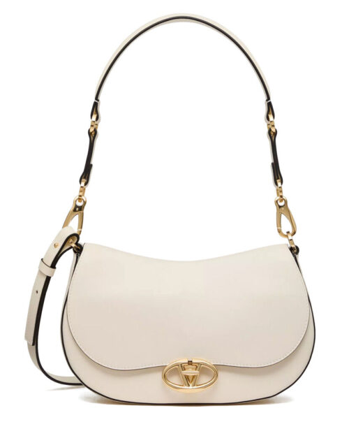 Valentino Small Valentino Garavani Ohval Shoulder Bag In Nappa Calfskin